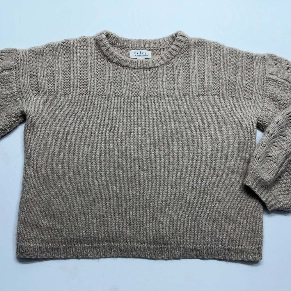 Velvet Graham & Spencer Chunky Knit Sweater Womens Small Alpaca Wool Blend Boxy